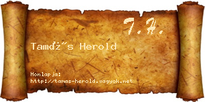Tamás Herold névjegykártya
