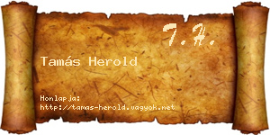 Tamás Herold névjegykártya